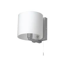 Small Pull Cord Switch Wall Light Satin