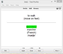 using anki flashcards for voary drill