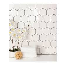 This simple little vid from buildipedia will walk you through the process. Daltile Semi Gloss White Hexagon 4 In X 4 In Glazed Ceramic Wall Tile 3 Sq Ft Case 010044hexhd1p2 The Home Depot Kitchen Tiles Backsplash White Hexagon Tiles Kitchen Wall Tiles