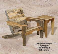 pallet wood adirondack chair and table