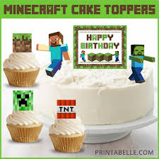minecraft cake toppers printables pdf