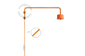 Orange Wall Light With Swing Arm