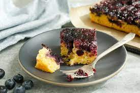 Blueberry Polenta Upside Down Cake gambar png