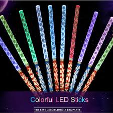 Led Party Rave Flashing Wand Led Light Up Glowing Stick Patrol Blinking Concert Party Favors Glow Party Supplies 12pcs Lot 26cm Supplies Party Aliexpress