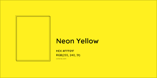 about neon yellow color codes