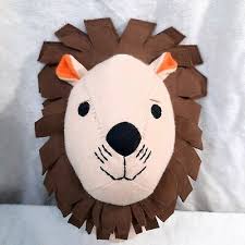 target pillowfort lion head plush wall