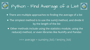 find the average of a list in python