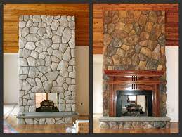 Stone Fireplace Makeover Stone