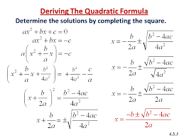 Quadratic Equation Derivation Proof In