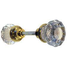 fluted glass door knob set in oil