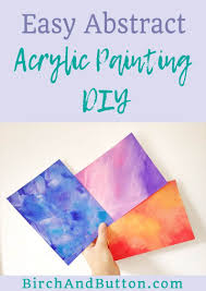 easy abstract acrylic painting diy