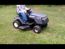 On most riding lawnmowers, you can remove the blades reaching underneath the deck while the deck is set to its highest position. Craftsman 42 15 5hp Riding Mower Youtube
