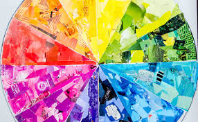 the color wheel in a big collage arte