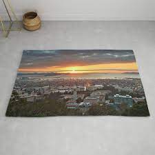 bay area at sunset from uc berkeley rug