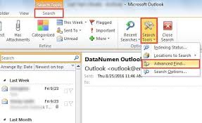 how to find the outlook emails whose