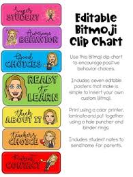 Editable Bitmoji Behavior Clip Chart And Student Notes