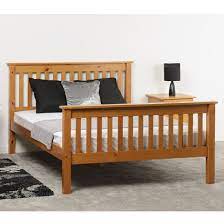 merlin wooden high foot end double bed