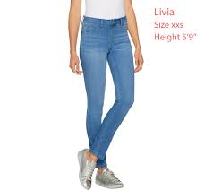 Laurie Felt Regular Silky Denim Slim Pull On Jeans Qvc Com