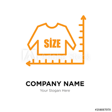 Size Chart Company Logo Design Template Colorful Vector
