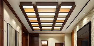 grid false ceiling design for hallway