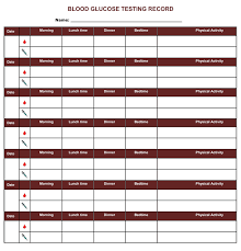 5 Free Printable Blood Sugar Log Templates