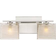 Shop Quoizel Westcap Glass And Brushed Nickel Bath Light Fixture With 2 Lights Silver Overstock 13914850