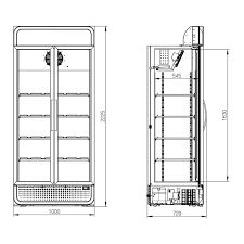 Make sure to measure your space and compare it against the dimensions of your new french door refrigerator. 795l Vertical Glass Double Door Commercial Fridge Commercial Fridge