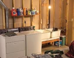 convert an unfinished laundry area into