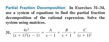 Solved Partial Fraction Decomposition