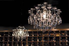 Wine Glass Chandeliers At Lush Wines