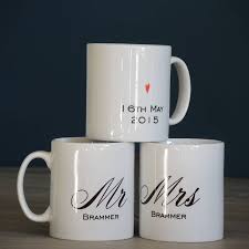 personalised mr and mrs wedding mugs by