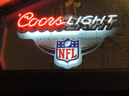 Beer Sign Coors Light Nfl Football Beer Signs Neon Beer Signs Neon Signs