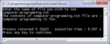 c read file programming simplified