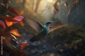Hummingbird With Vibrant Feathers