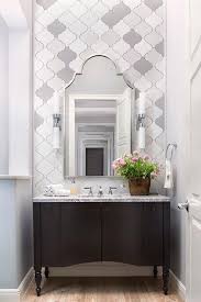 White And Gray Arabesque Wall Tiles