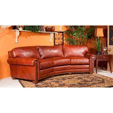 dominion leather conversation sofa
