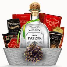 patron silver tequila gift basket