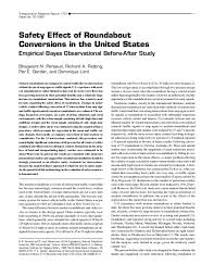 You can buy and register a vehicle without a safety standards certificate, but cannot put plates on a vehicle without one. Pdf Safety Effect Of Roundabout Conversions In The United States Empirical Bayes Observational Before After Study Per Garder Academia Edu