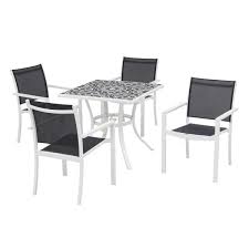 piece steel outdoor patio dining