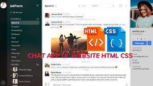 create chat app using html and css