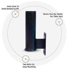 vertical mount barbell holder single