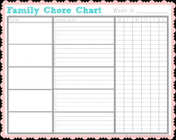 Actual Chore Chart Adults Printable Chore Chart Multiple