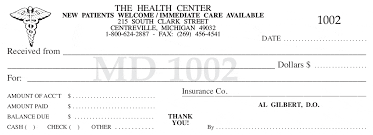 Medical Receipt Template Free Invoice Word1275 This Given