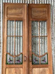 antique wood and glass doors for