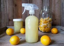 homemade lemon vinegar cleaning spray