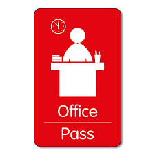 Office Pass Plastic Class Pass 10 Wallet Sized Cards