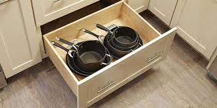 pots pans drawer storage cabinet