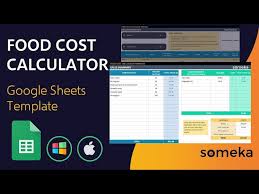 food cost calculator google sheets