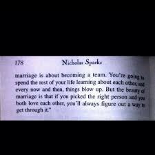 Marriage quote by Nicholas Sparks | A girl can dream, right ... via Relatably.com