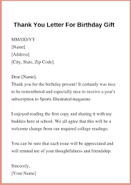 How To Write Thank You Letter For Gift Templates